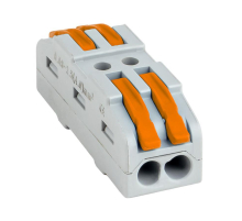 Строительно-монтажная клемма СМК 222-422 проходная 2 полюса 0,08-4мм2 (25шт.) EKF PROxima plc-smk-422