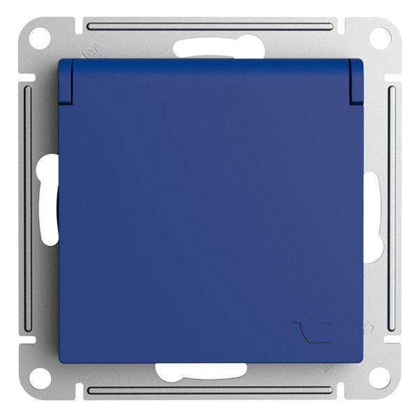 Розетка 2К+З Systeme Electric AtlasDesign 16A 250V со шторками и крышкой аквамарин ATN001146 Розетка 2К+З Systeme Electric AtlasDesign 16A 250V со шторками и крышкой аквамарин ATN001146