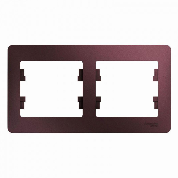 Рамка 2-постовая Systeme Electric Glossa баклажановая GSL001102
