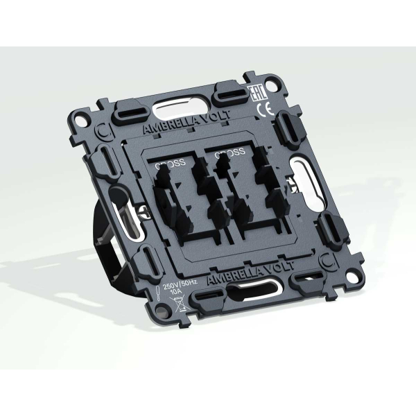 Механизм 2-клавишного перекрестного переключателя 10A-250V Ambrella Volt Quant VM125