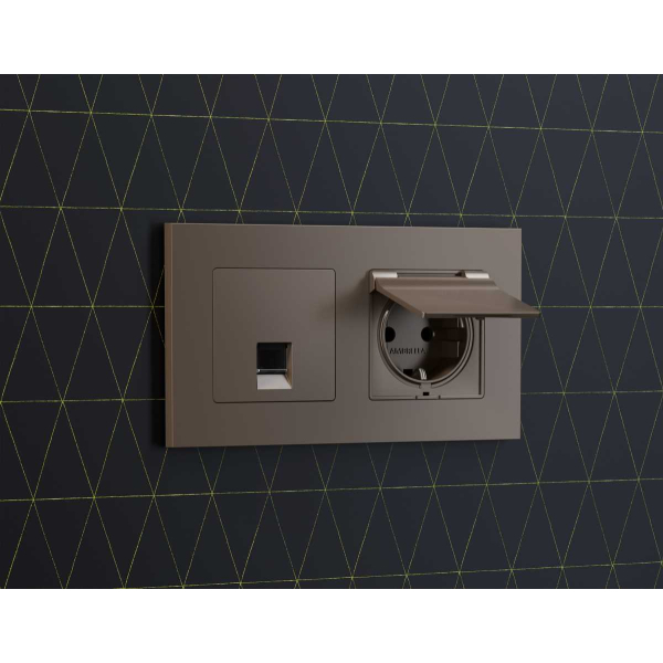 Лицевая панель розетки AMBRELLA VOLT AP6420