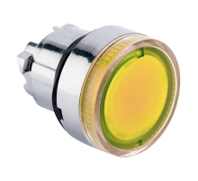 Исполнительный механизм кнопки XB4 желтый плоский возвратный без фиксации, с подсветкой EKF PROxima XB4BW-Y