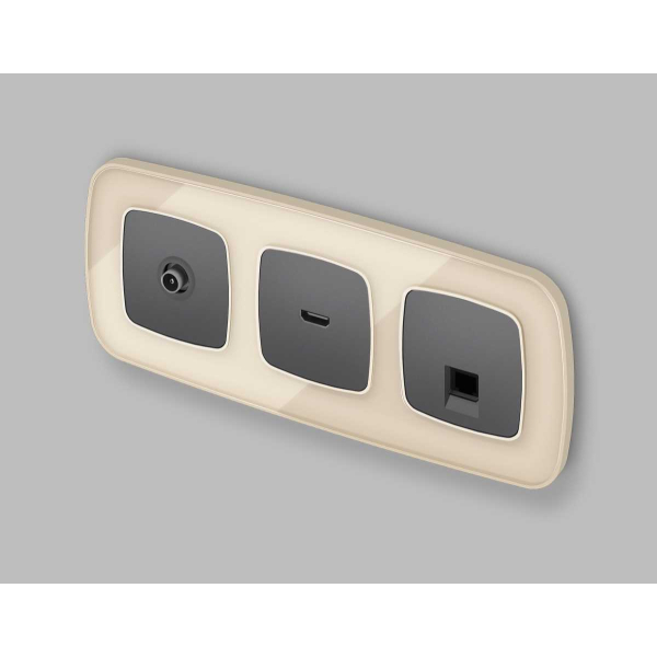 Лицевая панель ТВ-розетки AMBRELLA VOLT OP6630