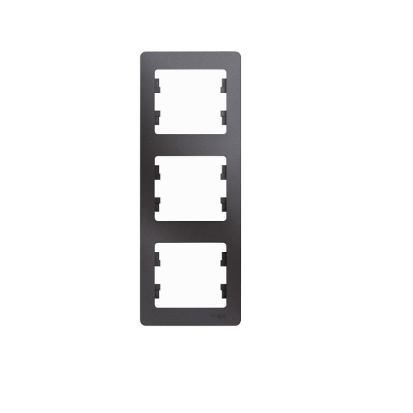 Рамка 3-постовая Systeme Electric Glossa графит GSL001307 Рамка 3-постовая Systeme Electric Glossa графит GSL001307