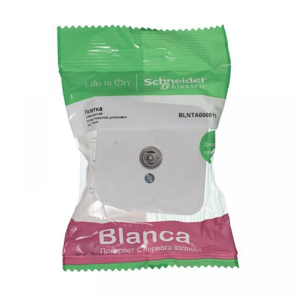 ТВ-розетка Systeme Electric Blanca белая BLNTA000011 ТВ-розетка Systeme Electric Blanca белая BLNTA000011