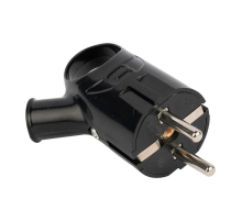 Вилка с кольцом с/з черн. 16А 250В EKF PROxima AVK16-30