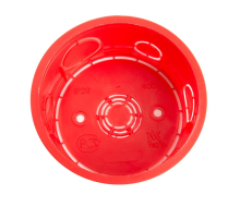 Коробка монтажная для сплошных стен, с крышкой, D80*40мм STEKKER EBX30-01-1-20-80, красный