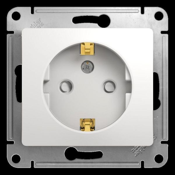Розетка 2К+З Systeme Electric Glossa 16A 250V со шторками белая GSL000145 Розетка 2К+З Systeme Electric Glossa 16A 250V со шторками белая GSL000145