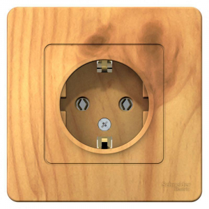 Розетка 2К+З Systeme Electric Blanca 16A 250V ясень BLNRS001015