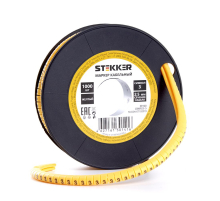 Кабель-маркер '3' для провода сеч. 4мм2 STEKKER CBMR25-3 , желтый, упаковка 1000 шт