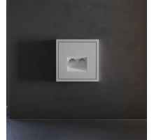 Накладка для розетки компьютерной двойной RJ45+RJ45 кат.6, S70 (серый) Voltum VLS001416