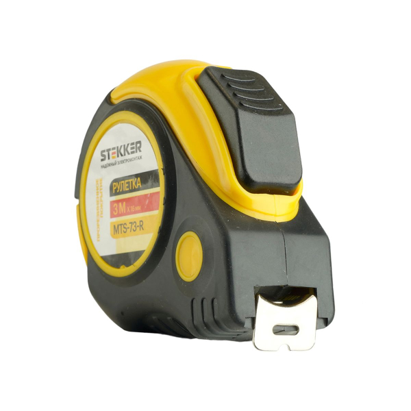 Рулетка, 3 м х 16 мм, прорезиненное покрытие, II класс точности, автостоп MTS-73-R 50201