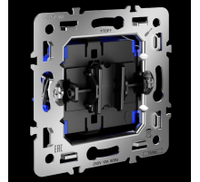 Механизм выключателя с самовозвратом одноклавишного 10А, S70 Voltum VLS0106M