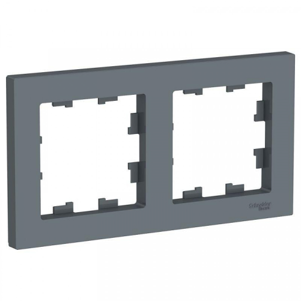 Рамка 2-постовая Systeme Electric AtlasDesign грифель ATN000702 Рамка 2-постовая Systeme Electric AtlasDesign грифель ATN000702