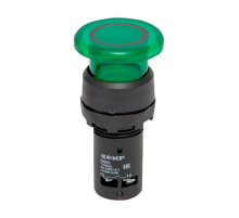 Кнопка SW2C-MD зеленая с подсветкой NO 24В Грибок EKF PROxima sw2c-md-gg-24