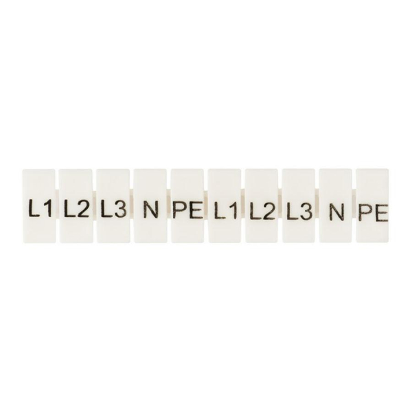 Маркеры для JXB-ST 6 с символами 'L1, L2, L3, N, PE' (100 шт.) EKF PROxima zb-st-6-L-1-3