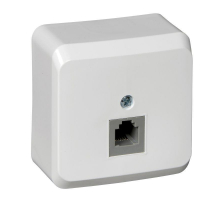 Розетка телефонная RJ11 Systeme Electric Этюд белая TELA-001B