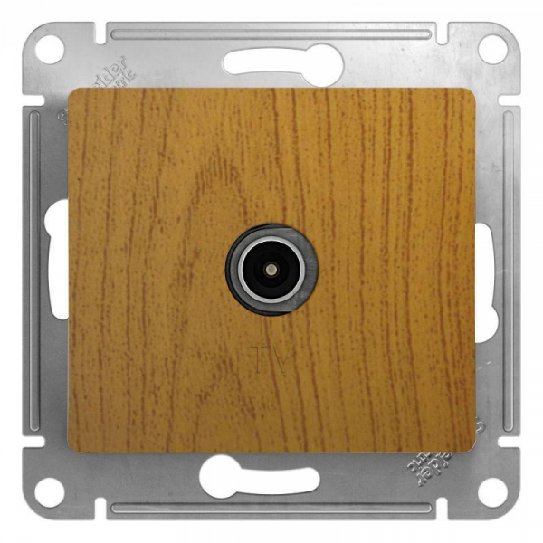 ТВ-розетка Systeme Electric Glossa дуб GSL000593 ТВ-розетка Systeme Electric Glossa дуб GSL000593
