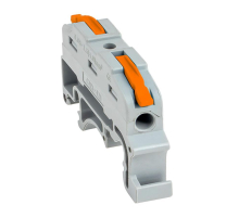 Строительно-монтажная клемма СМК 222-421 на DIN-рейку проходная 1 полюс 0,08-4мм2 (25шт.) EKF PROxima plc-smk-421-din