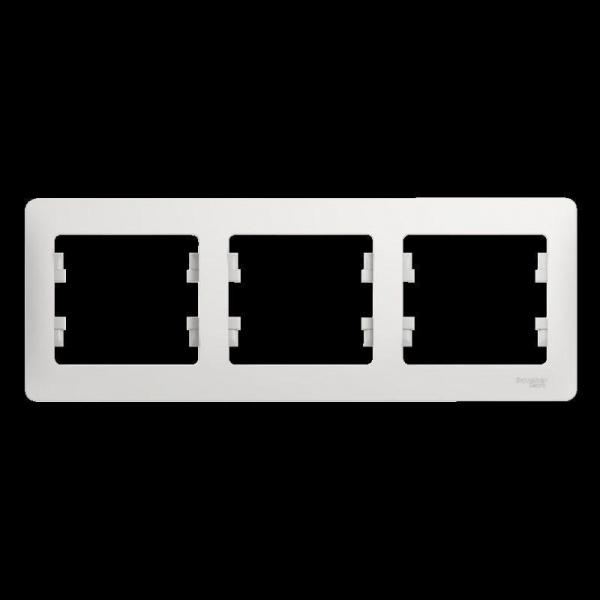 Рамка 3-постовая Systeme Electric Glossa белая GSL000103 Рамка 3-постовая Systeme Electric Glossa белая GSL000103
