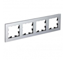 Рамка 4-постовая Systeme Electric AtlasDesign Nature серебро ATN312104
