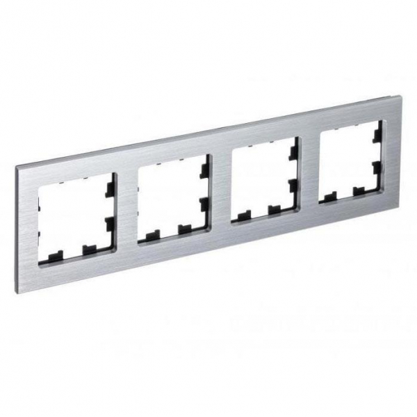 Рамка 4-постовая Systeme Electric AtlasDesign Nature серебро ATN312104 Рамка 4-постовая Systeme Electric AtlasDesign Nature серебро ATN312104