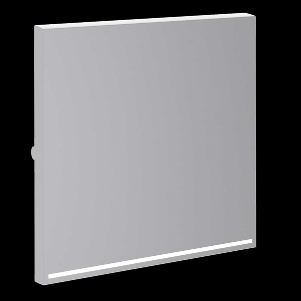 Клавиша для выключателя/переключателя одноклавишного с подсветкой, S70 (серый) Voltum VLS000216