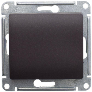 Переключатель одноклавишный проходной Systeme Electric Glossa 10A 250V шоколад GSL000861