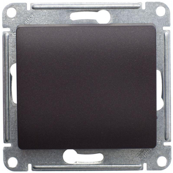 Переключатель одноклавишный проходной Systeme Electric Glossa 10A 250V шоколад GSL000861