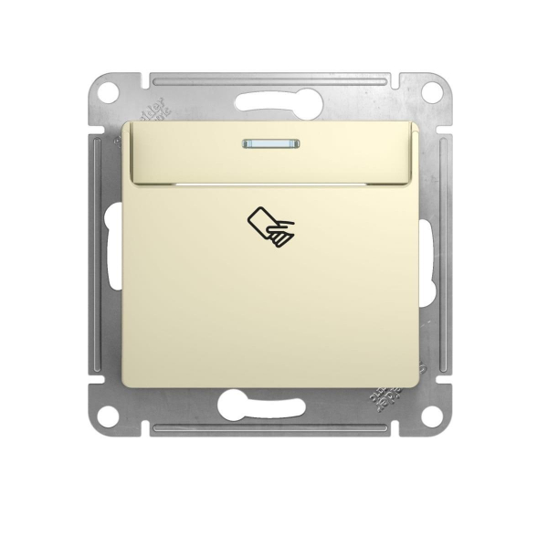 Выключатель одноклавишный карточный Systeme Electric Glossa 10A 250V бежевый GSL000269 Выключатель одноклавишный карточный Systeme Electric Glossa 10A 250V бежевый GSL000269