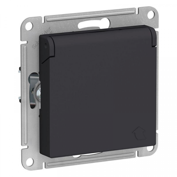 Розетка 2К+З Systeme Electric AtlasDesign 16A 250V со шторками и крышкой карбон ATN001046 Розетка 2К+З Systeme Electric AtlasDesign 16A 250V со шторками и крышкой карбон ATN001046