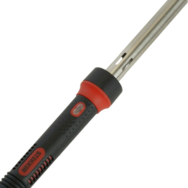 Паяльник с индикатором 80W, нихромовый нагреватель, долговечное жало, 230В Stekker PLE301-80 49810