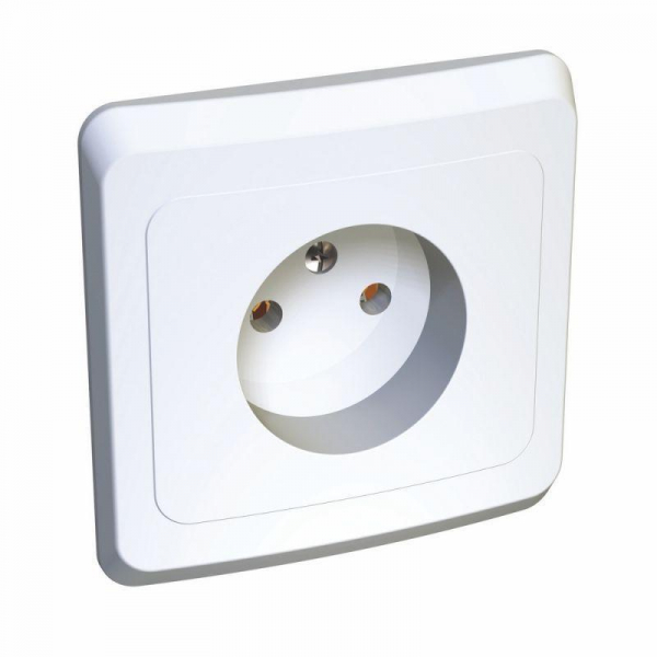 Розетка 2К Systeme Electric Этюд 16A 250V белая PC16-001B Розетка 2К Systeme Electric Этюд 16A 250V белая PC16-001B