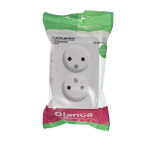 Розетка двойная 2К Systeme Electric Blanca 16A 250V белая BLNRA000211