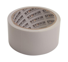 Скотч двусторонний на полипропиленовой основе Stekker INTP6-48-10 48мм*10м, прозрачный, белая подложка 39147