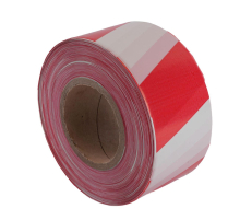 Лента оградительная, 200 п.м.х50 мм х35 мкм, Stekker красный,белый INTP10-50-35 50302