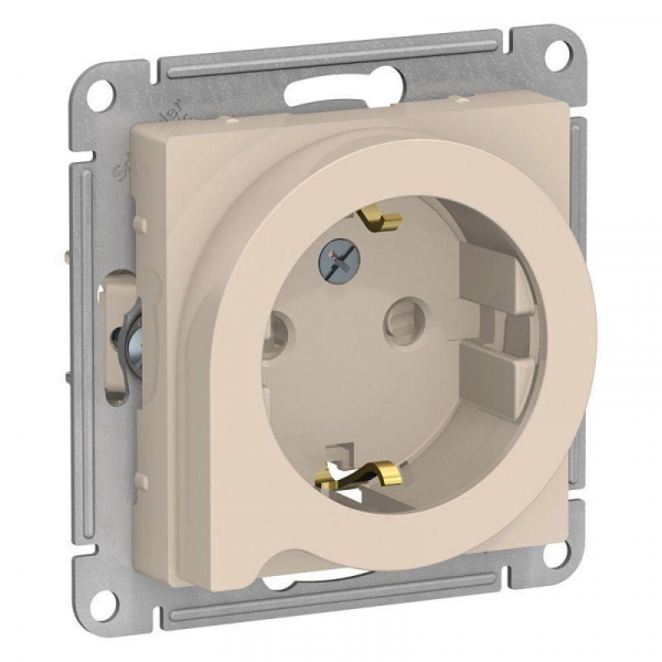 Розетка 2К+З Systeme Electric AtlasDesign 16A 250V со шторками бежевая ATN000247 Розетка 2К+З Systeme Electric AtlasDesign 16A 250V со шторками бежевая ATN000247