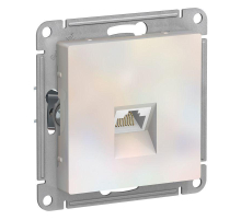 Розетка компьютерная RJ45 Systeme Electric AtlasDesign 5e кат UTP жемчужная ATN000483
