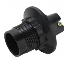 Патрон карболитовый с кольцом Е14 черный без наклейки EKF LHC-E14-r