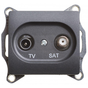 ТВ-розетка оконечная TV/SAT Systeme Electric Glossa антрацит GSL000797
