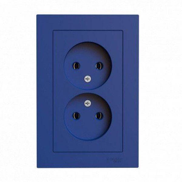 Розетка двойная 2К Systeme Electric AtlasDesign 16A 250V аквамарин ATN001120 Розетка двойная 2К Systeme Electric AtlasDesign 16A 250V аквамарин ATN001120