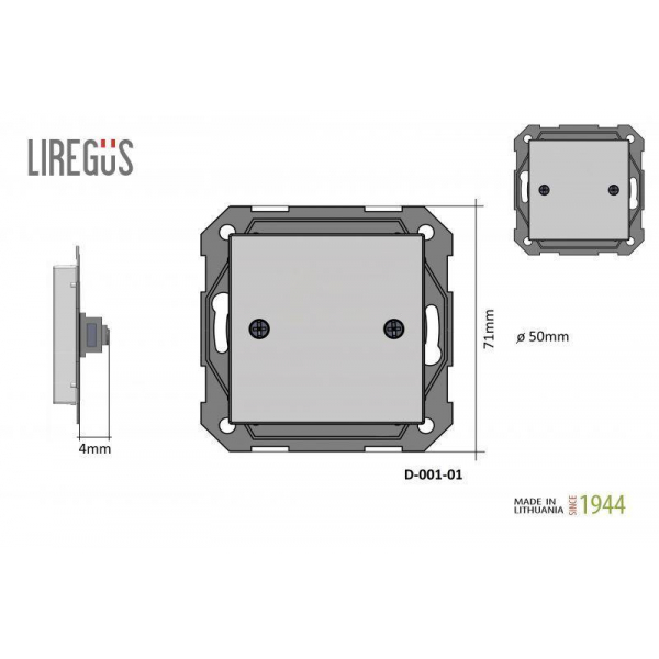 Заглушка Liregus Retro черный матовый 29-242 Заглушка Liregus Retro черный матовый 29-242