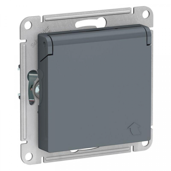 Розетка 2К+З Systeme Electric AtlasDesign 16A 250V со шторками и крышкой грифель ATN000746 Розетка 2К+З Systeme Electric AtlasDesign 16A 250V со шторками и крышкой грифель ATN000746