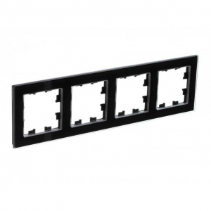 Рамка 4-постовая Systeme Electric AtlasDesign Nature черная ATN321004
