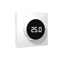 Лицевая панель ALFA (Белый глянец) для терморегулятора теплого пола с цифровым дисплеем QUANT AP1058