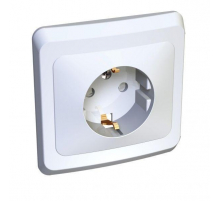 Розетка 2К+З Systeme Electric Этюд 16A 250V со шторками белая PC16-004B