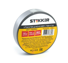 Изоляционная лента STEKKER INTP01315-10 0,13*15 мм. 10 м. серебро