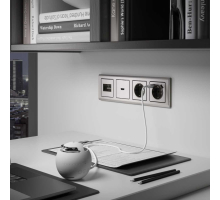 Накладка Werkel для розетки HDMI глянцевый никель WL02-HDMI-CP 4690389119569