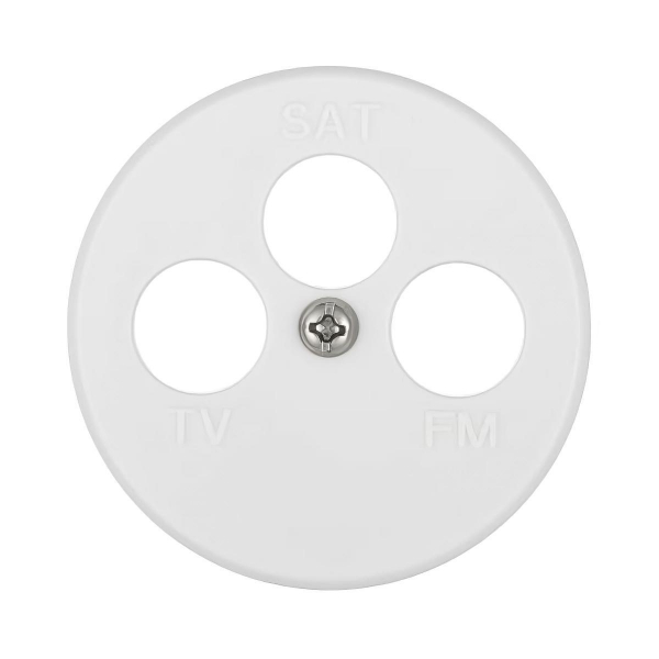 Накладка LK Studio для розетки TV+FM+SAT, 3 отверстия , бел., LK Vintage 885404-1 Накладка LK Studio для розетки TV+FM+SAT, 3 отверстия , бел., LK Vintage 885404-1