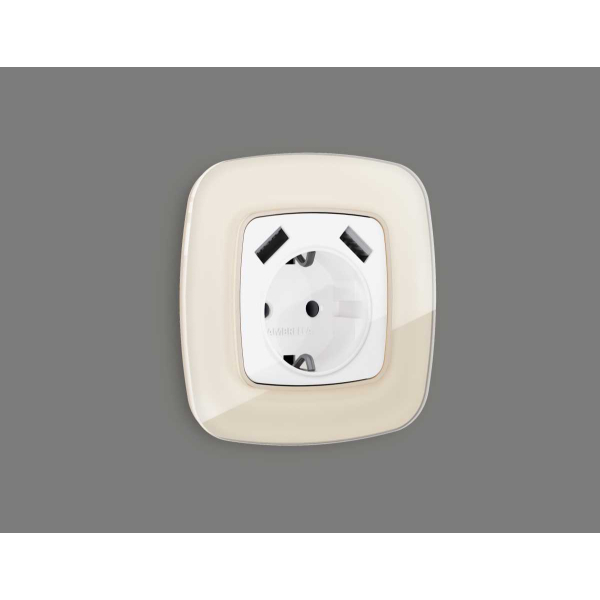 Лицевая панель розетки AMBRELLA VOLT OP1090